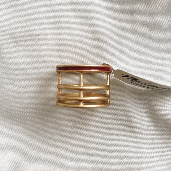 Madewell Jewelry - Madewell Cherry Stripe Cage Ring